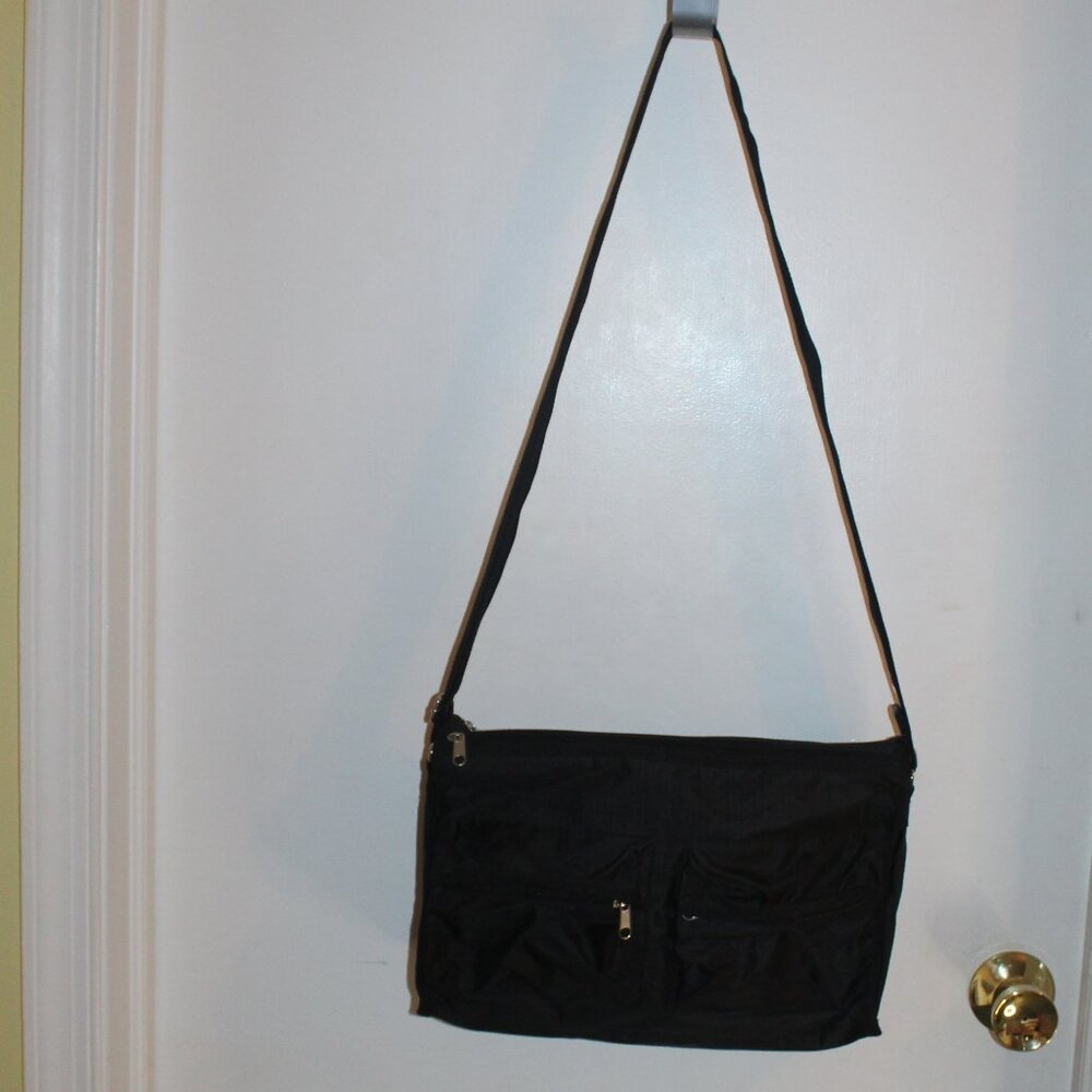 Vintage Over the Should Canvas Bag - Black